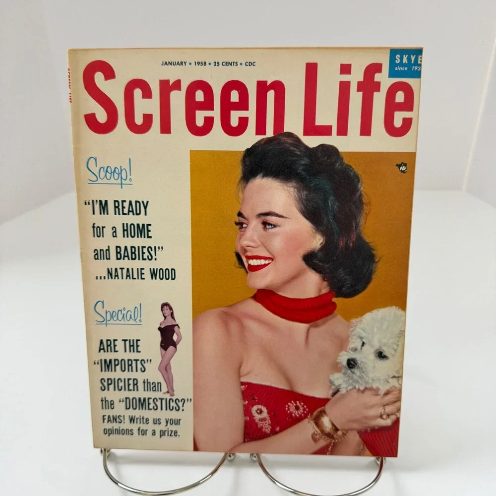 Screen Life Magazine January 1958 Natalie Wood Cover Hollywood Vintage